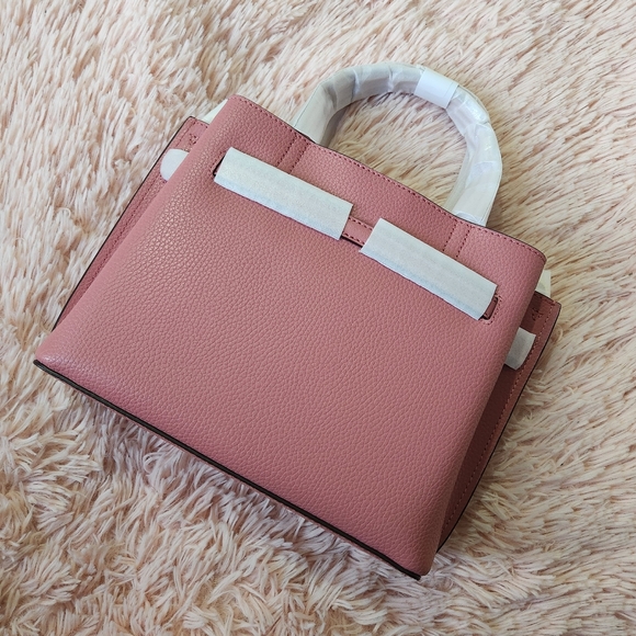 Michael Kors Emilia Small Pebbled Leather Satchel Rose Color NWT - Picture 5 of 7